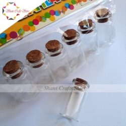 Small Glass Bottles - 6 Pcs