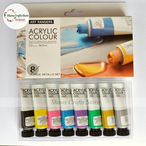 Acrylic Colour 8x22ml Art Rangers Metalic Set