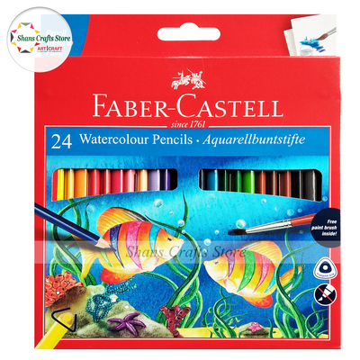 Faber Castell - 24 Water Colour Pencils With Brush